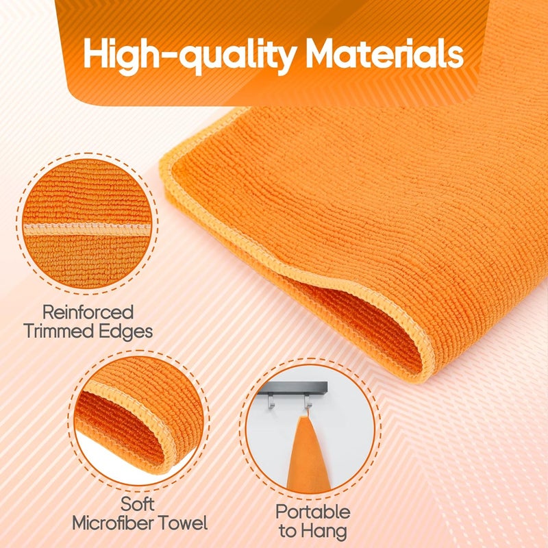 Anglekai 2PCS Clay Towel Auto Detailing, Clay Bar Towel Cloth Auto Detailing for Car (12 x 12 in) (Orange) - Image 3
